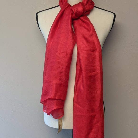 COLLECTION XIIX 'EVENING RED' Light Wrap/Scarf - Picture 3 of 8